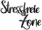 Logbuch-Verlag Schriftzug STRESSFREIE ZONE Holz schwarz 25 cm Türschild Wandbild Deko Geschenk Geburtstag Valentinstag
