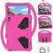 Eabhulie Bambini Custodia per Lenovo Tab M10 TB-X505X/F/Smart Tab M10 TB-X605F/ Tab P10 TB-X705F/L, Eva Leggero Portatile Antiurto Custodia Protettiva con Staffa & Manico Rosa
