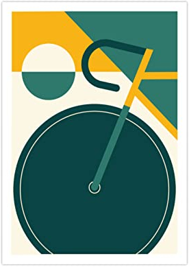 Generisch Fahrrad Bauhaus Poster | Vintage Mid-Century Stil A2 (59,4x42 cm)