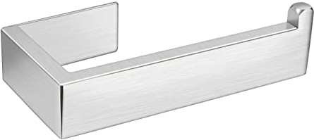 Lolypot Porta Carta Igienica Autoadesiva in Acciaio Inox 304 - Senza Foratura, Con Adesivo 3M per Bagno (Argento Spazzolato)