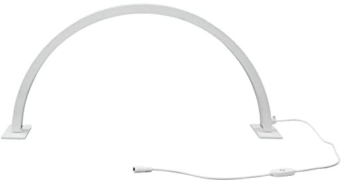 Sxhlseller Half Moon Desktop LED Light, 22 Inch Lamp Holder, 3000-6000K Adjustable Color Temperature, Energy Efficient, White