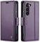 QLTYPRI Coque pour Samsung Galaxy S24 Etui avec [RFID Blocage], Housse en Premium Cuir Pochette Portefeuille Rabat Clapet Case Porte Carte Magnétique Étui pour Samsung S24 - Violet