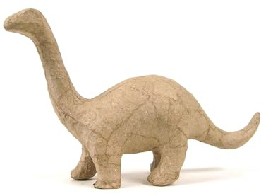 Décopatch AP101Opack 5x Dino Brontosaurus aus Pappmaché 17x5x10cm Braun