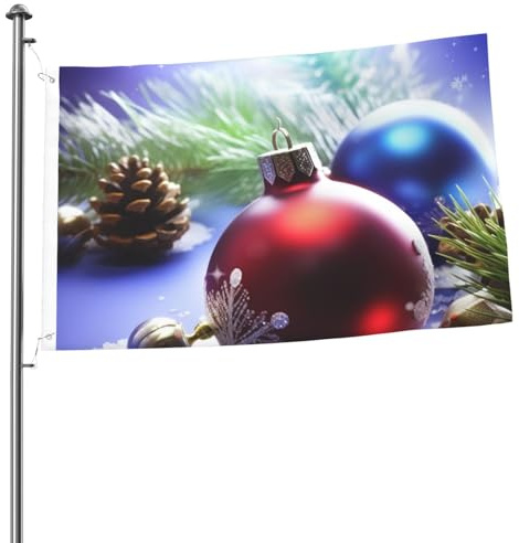 Weihnachtsflagge, 60 x 90 cm, lustiges Urlaubsbanner, doppelseitig, vertikale Outdoor-Flagge, Sommer-Gartenflaggen mit Messingösen, große Hofflagge für den Innen- und Außenbereich