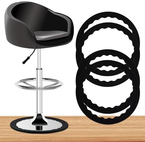 4pcs Anneau de Protection des Pieds de Tabouret de Bar pour 41,91 à 46,99cm Base Ronde, Silicone Protecteur Sol Tabouret Bar Protecteur de Sol pour Pied de Chaise pour Plancher en Bois
