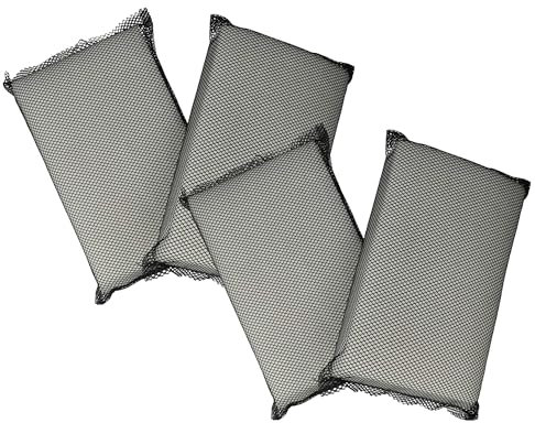 vhbw 4X Filterpad kompatibel mit Zodiac Tornax OT2100, OT3200, OT3240 Poolsauger, Poolroboter - Feinfilter, 25 x 16 x 4 cm