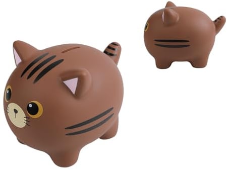 I-TOTAL® - Lustige dekorative Spardose/Münzfach aus robustem Kunststoff (Tabby CAT)