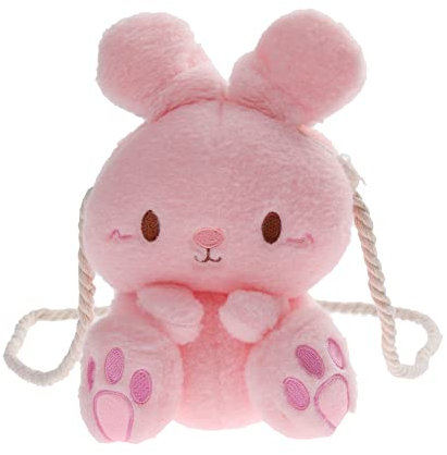 Verve Jelly Damen Handtasche süße Häschen Umhängetasche kleine Umhängetasche Messenger Tasche Kaninchen Geldbörse Tragetasche für Reisen und Einkaufen, Pinkde