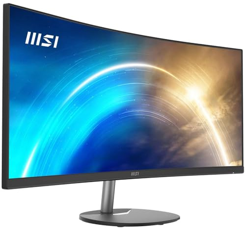 MSI 34 Inch Curved Monitor, 1500R, Uwqhd (3440 X 1440), W128279045 (1500R, Uwqhd (3440 X 1440), 21:9, 100Hz, VA, 4Ms, HDmi, Vga, Built-In Speakers, Anti-Glare, Anti-Flic[ker,)