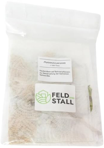 FeldundStall Phytoseiulus-Raubmilben Streuware 1 (1000 St.): Natürliche Schädlingsbekämpfung von Spinnmilben in Zimmern, Wintergärten, Gewächshäusern, Gärten & auf Balkonen (Streuware 1 (1000 St.))
