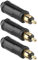 3 adaptadores de enchufe para encendedor de cigarrillos Hella de 12 V estilo coche, adaptador de enchufe de alimentación DIY Din Hella macho enchufe Powerlet tipo europeo conector de encendedor de