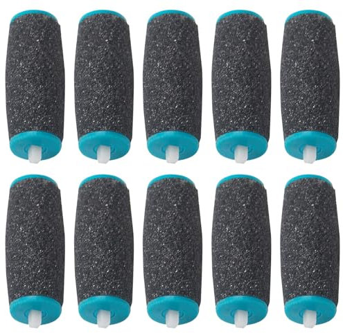 10 Ersatzrollen für Scholl Hornhautentferner - Extra Grobe Walzen,Nachfüllungen für Effektive Fußpflege Kompatibel mit Scholl Velvet Smooth