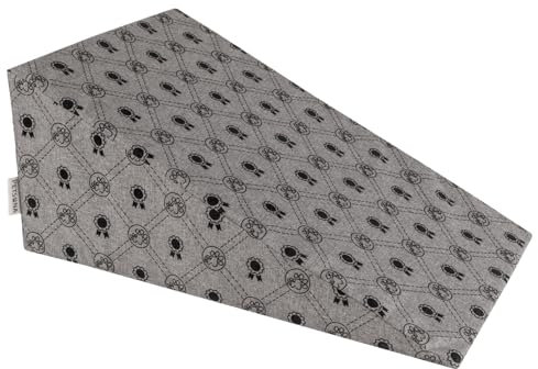 Petsona Dogs Ramp For Bed Or Sofa, Foam Steps For Dogs And Cars, Pet Soft Ladder, Removable And Washable Cover, Grey/Medals