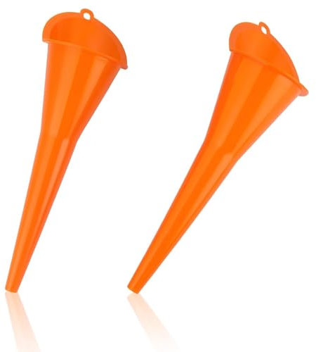 2 Piezas Embudo de Cuello Largo para Gasolina, Embudo de Plástico para Combustible, Embudos de llenado de Gasolina, Aceite y Diesel para Coches y Motocicletas