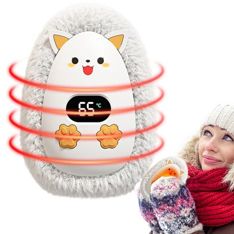 Portable Hand Warmer, Stuffed Animal Hand Warmer, Animal Shaped Heat Pack, Cute Animal Hand Warmer With Digital Display, 10.5x7.5x5.5cm/4.13x2.95x2.17 Inches for Outdoor