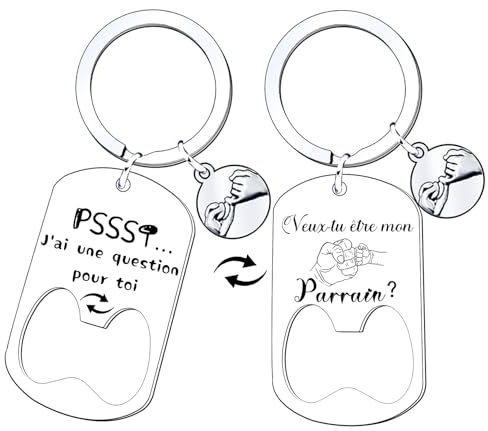 MNBVBV Décapsuleur annonce parrain grossesse cadeau parrain porte clé cadeau annonce parrain - surprise demande parrain - cadeau parrain personnalisé grossesse