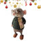 Souris en feutre aiguilleté mignonne, souris ornementale, souris portant des lunettes, ornement en laine feutrée, poupée d'animaux pour la maison et Noël