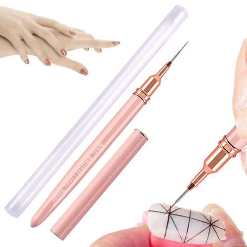 Pinceau professionnel pour neil art – Pinceaux à ongles en acrylique pour peinture gel UV, outils de conception d'ongles pour la peinture des détails des ongles, French Liner et stylos à points pour l