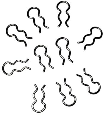 RECAMAT® 10 Pinzas Resorte Tubo Presion Cafetera Manguera Teflon 4 mm Compatible Cecotec, Ufesa, Orbegozo, Princess, Solac, Oster, Create, Jura, Taurus. Repuesto Resistente al Calor