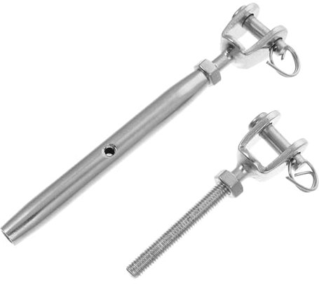 Holibanna Closed Body Turnbuckle Screw Socket Button Head Hex Screw Wire Rope Tensioner for Close Line Professional Rigging Tool