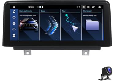 Generisch Android 12 Autoradio für BMW 3er/4er F30 F31 F34 F32, Multimedia-Player mit GPS-Navigation, kabelloses CarPlay, DSP-Kompatibilität, Lenkradsteuerung, perfekte Passform