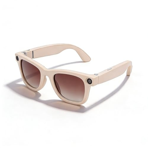 Sxhlseller Al Smart Brille mit Kamera 1080P Videoaufnahmebrille Bluetooth 5.3 8MP HD Kamera Intelligente AI-Bilderkennung 163 Sprachen Echtzeitübersetzung