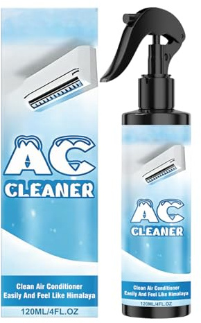 Limpiador de aire acondicionado, condensador de aire acondicionado, 120 ml, espuma limpiadora de bobinas de CA, para descomponer suciedad, polvo, grasa, , evaporador, calefacción y refrigeración
