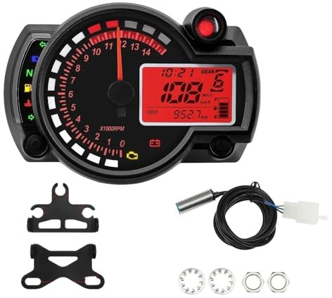 Velocímetro digital Tacómetro Universal Para Motocicleta, Velocímetro Digital, Odómetro, Medidor De RPM 199 Km/h, Tablero Con Sensor Soporte Y/Z/W 12V