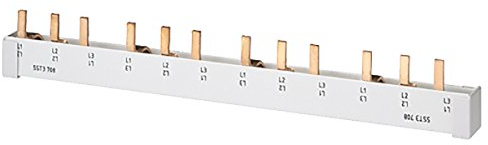 Siemens - Barra colector Cobre con tapita Final 18mm 3 Filas