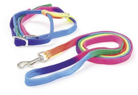 Kerbl Rainbow Harness-Set for Cats, 10 mm/ 120 cm