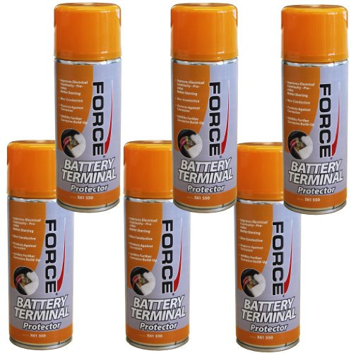 All Trade Direct 6 X 400Ml Battery Terminal Protector Aerosol Spray Can Grease Improves Continuity