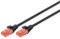 DIGITUS LAN Kabel Cat 6 - 1m - CCA Netzwerkkabel Mit RJ45 - U/UTP Ungeschirmt - Kompatibel zu Cat-6A & Cat-5e - Schwarz