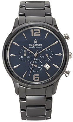 Argonau Unisex Erwachsene Analog Quarz Uhr mit Keramik Armband AU1001