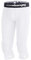 COOLOMG - Pantaloni da basket con ginocchiere per bambini a 3/4 a compressione, imbottiti, colore: bianco, XL