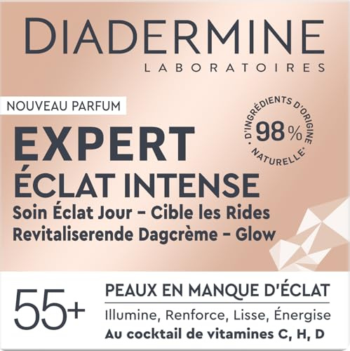 Diadermine - Expert Gesichtscreme Eclat Intense Tag – Pflege für den Glanz des Tages – reife und anspruchsvolle Haut – hellt, stärkt, glättet, Energie – Gesichtspflege – Anti-Aging-Pflege – 50 ml