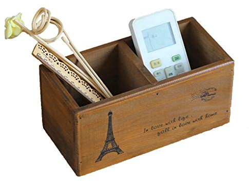 Afinder Retro Stiftebox Holz Stiftehalter Stehsammler Stiftköcher Stifteständer Schreibtischbox Stiftablage Büro Schreibtischorganizer Manager Tisch Organizer schön Größ Bleistift Box Office Zubehör