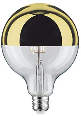 Paulmann 28678 LED Lampe Filament G125 6W Leuchtmittel Kopfspiegel Gold 2700K Warmweiß dimmbar E27