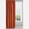 Eurofirany Logan Vorhang Blickdicht, Blackout, Satin Verdunkelungsvorhang mit Kräuselband-1 STK. Elegant, Glatt, Einfarbig, Wohnzimmer, Schlafzimmer, Ziegelrot, 135x270 cm