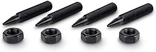 PrecisionGeek M6 Speaker Spikes – Solid Black Steel 35mm Length with Locking Nuts – Isolation Feet for HiFi Speakers, Subwoofers, AV Stands – Set of 4 Spikes