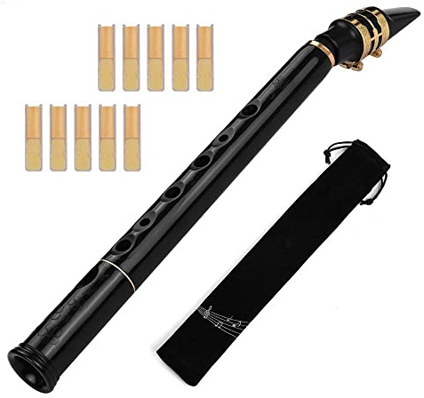 HMHM Black Saxophon Set Pocket Sax Mini Tragbares Saxophon kleines Saxophon mit Saxo- Schilf tragen Taschenzahnpasten für Anfänger Brass Saxophon (Color : KIT 2 C Key)