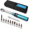 Awang 1/4 Inch Drive Click Torque Wrench Set 5-25 Nm, 72-Tooth Bicycle Torque Wrench Set, High Precision ± 3% Tool Repair Kit for Road Bikes and Mountain Bikes