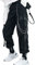 Onsoyours Damen Cargo Hose Freizeithosen Arbeit Kampf Hosen Hip Hop Jogger Hosen Baggy Streetwear Punk Hose mit Mehrere Taschen A Schwarz S