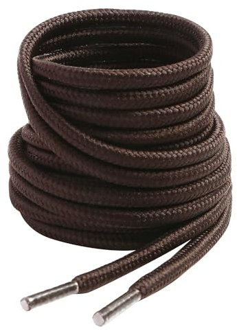 VSUDO 90 cm Lacci Marrone Scuro Rotondi per Scarponi/Stivali, Stringhe ø4 mm per Scarpe da Passeggio, Dark Brown Boots Lace, Lacci per Scarpe da Lavoro/Trekking (2 Paia-Marrone Scuro-090cm)