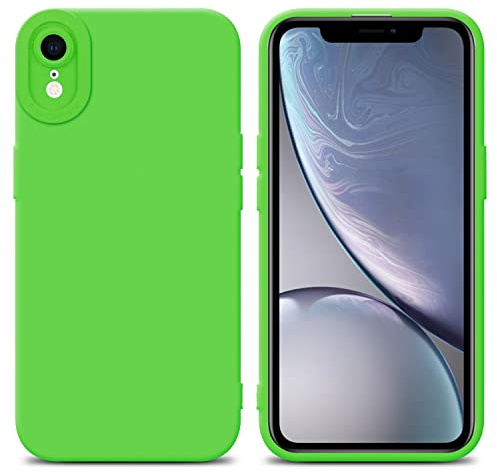 Cadorabo Hülle kompatibel mit Apple iPhone XR Schutzhülle TPU Silikon Case Liquid Design mit Kameraschutz Slim Kratzfest Weiche Gummi mit Rundumschutz Case Hülle für iPhone XR in Grün