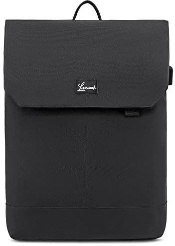 LOVEVOOK Rucksack Damen Klein, 14 Zoll Laptop Rucksack mit USB Ladeanschluss & Laptopfach, Kleiner Wasserdicht Daypack Elegant Mini für Reise, Büro, Alltag, Schule (Schwarz)