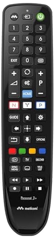 Meliconi - Télécommande de Remplacement Personal 3+ pour TV Sony - 100% Fonctions d'origine - Boutons Netflix, Youtube et Amazon
