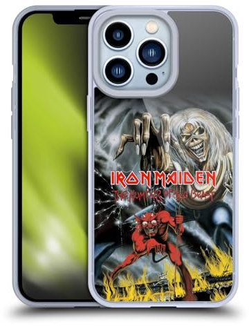 Head Case Designs Licenciado Oficialmente Iron Maiden El número de la Bestia Gráficos Caso Funda de Gel Suave Compatible con Apple iPhone 13 Pro