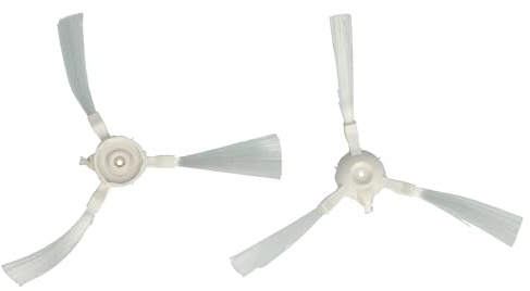 vhbw 2x Seitenbürste kompatibel mit Rowenta Smart Force Essential RR6943WH | RR6925WH, RR6927WH Saugroboter - Reinigungsbürsten Set, weiß