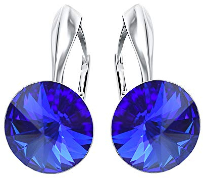Rivoli 925 Silber Ohrringe Österreichische Zirkonia - Schmuck für Frauen und Mädchen - Hängeohrringe Ideal für Geschenke für Frauen Geschenk für Mutter-Frau-Tochter (Majestic Blue)