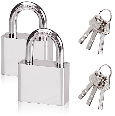 Vorhängeschloss 30mm Schloss mit Schlüssel 2 Stück mini Vorhängeschloss Klein mit Schlüssel Schlösser für Koffer Gepäck Spinde